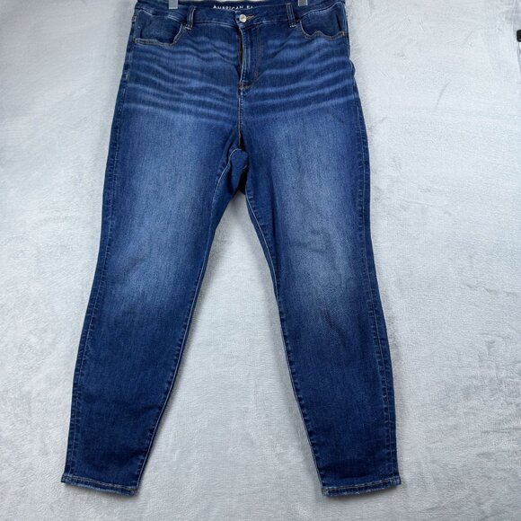 American Eagle Jegging Jeans Size 18 Regular Next Level Stretch Womens Blue - Picture 1 of 12